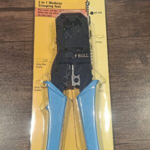 Modular Plug Crimper Dual-Modular 2-in-1 Crimping Tool LAN Cutter with Cable Cutter Network Cable Tool